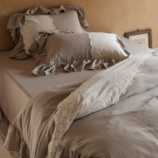 Audrey Retro Lace Embroidered Bedding Bundle