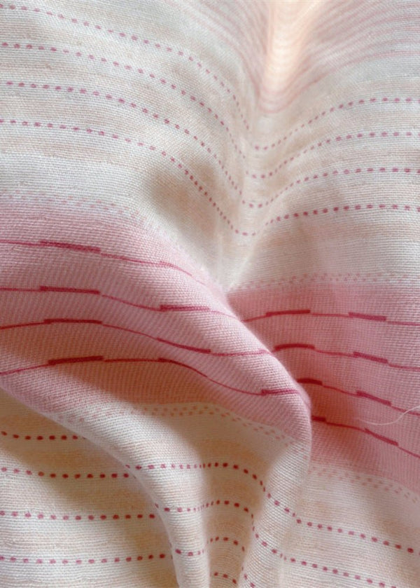 Cecilia Lace Ruffle Double Gauze Striped Bedding Set / Purple