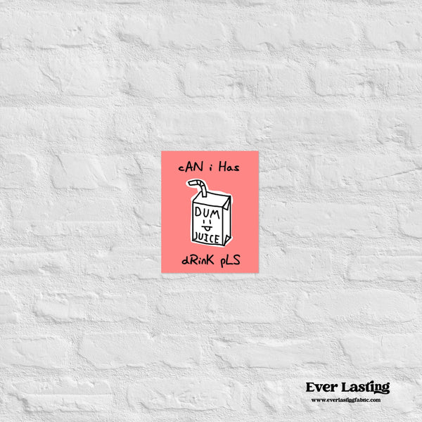 “Dum Juice” Funny MinimalistJuice Box Art Print