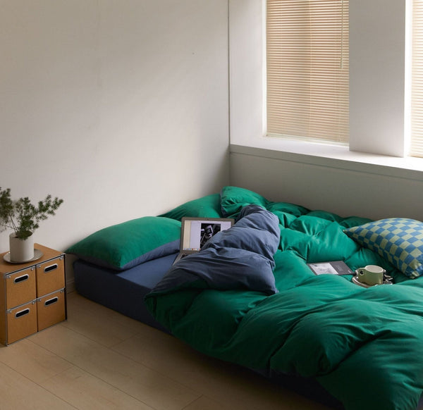 Duo Bedding Set / Green + Blue (Final Sale)
