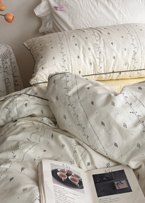 Hannah Vintage Floral Braids Cotton Bedding Bundle