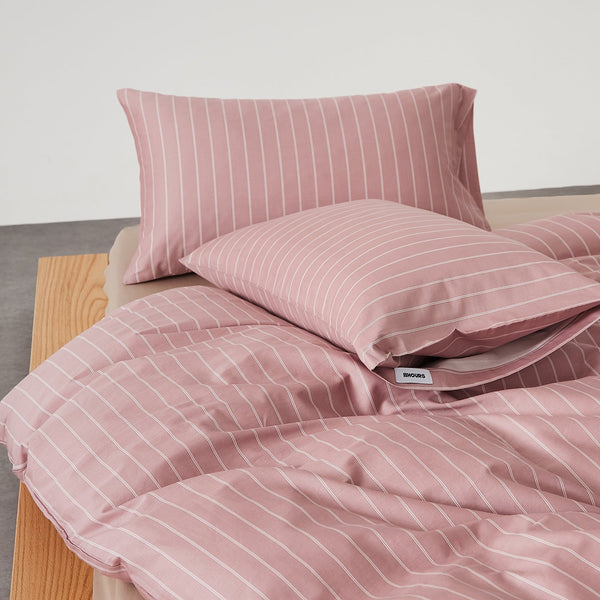 Henry Striped Pillowcases / Red