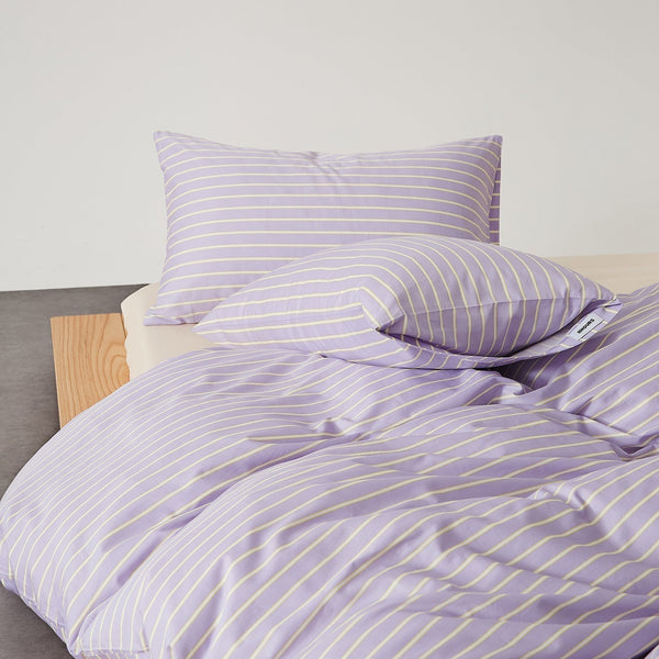 Henry Striped Pillowcases / Purple
