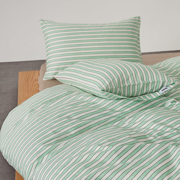Henry Striped Pillowcases / Green