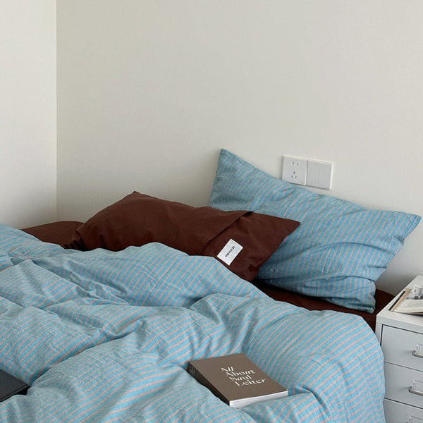 James Striped Bedding Set / Purple