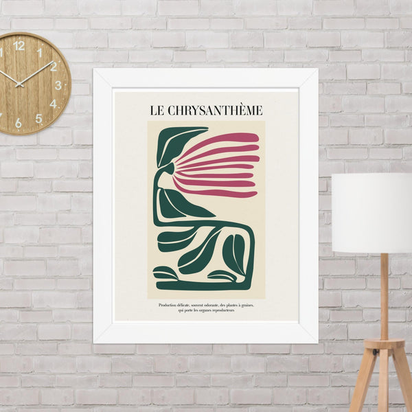 Le Chrysanthème – Botanical Modern Flower Wall Art