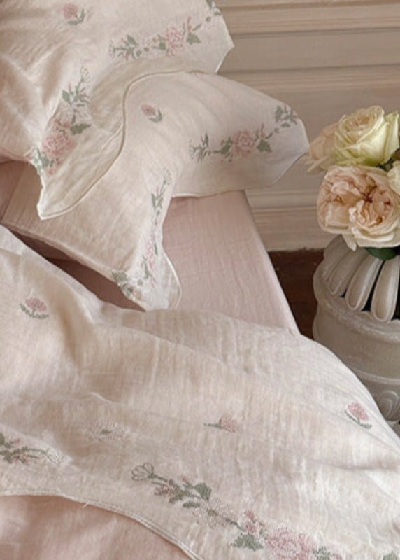 Maeve Floral Double Gauze Bedding Set / Khaki