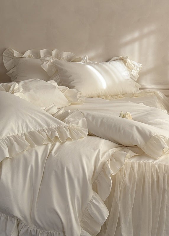 Mila Lace Ruffle Pastel Bedding Bundle