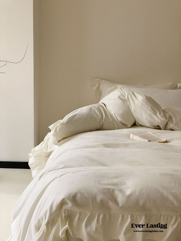 Milena Ribbon Bow Ruffle Bedding Set