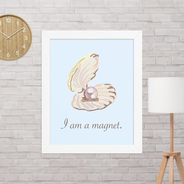 Minimalist Pearl Seashell Affirmation Wall Art
