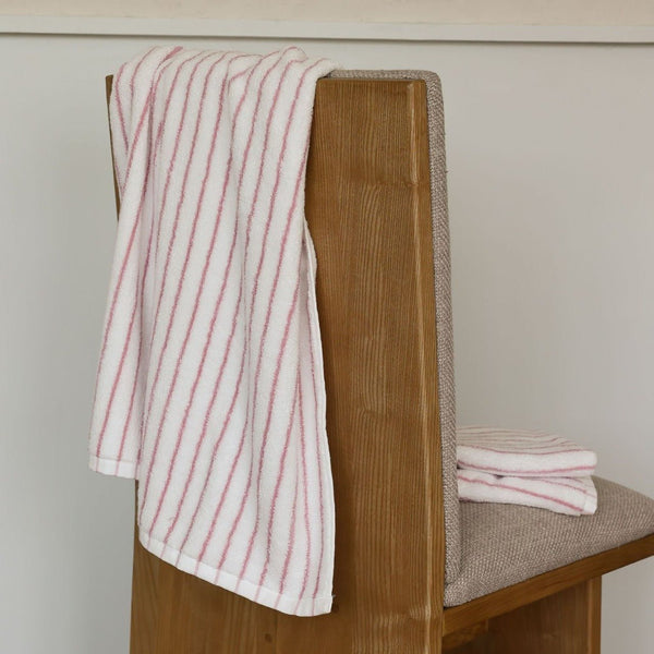 Minimalist Pink Striped Towel