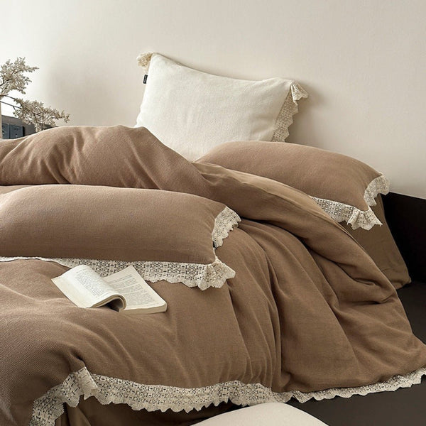 Nora Lace Double Gauze Ruffle Bedding Bundle