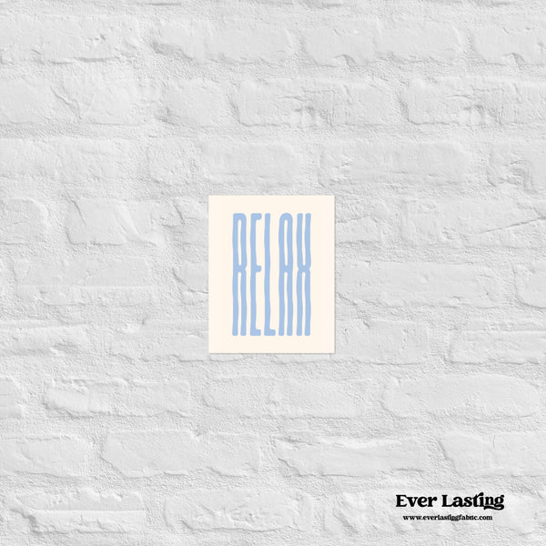 Relax – Minimalist Blue Typography Poster