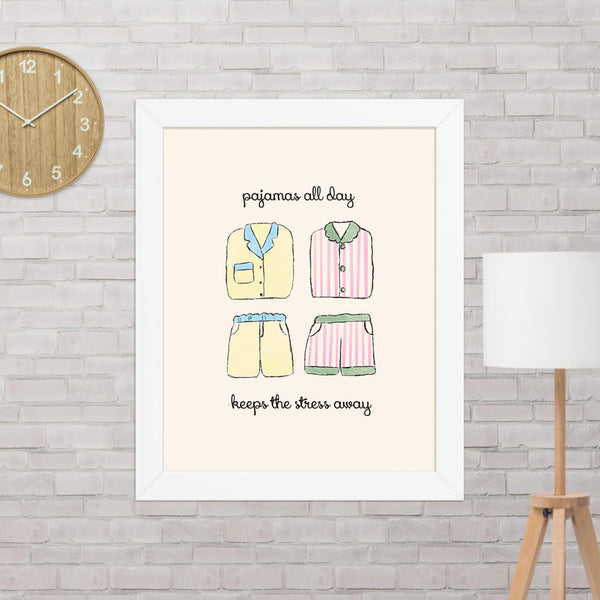 Soft Girl Pajama Framed Poster