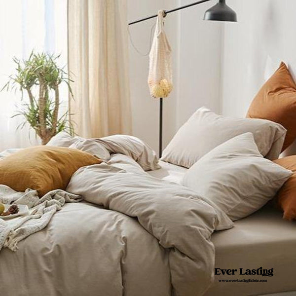 Solid Duvet Cover / Beige (Final Sale)
