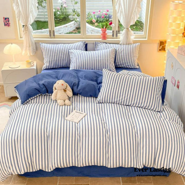 Striped Bedding Set / Blue (Final Sale)