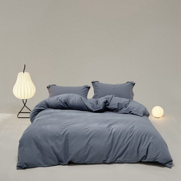 Velvære Luxe Solid Color Cotton Bedding Set / Brown